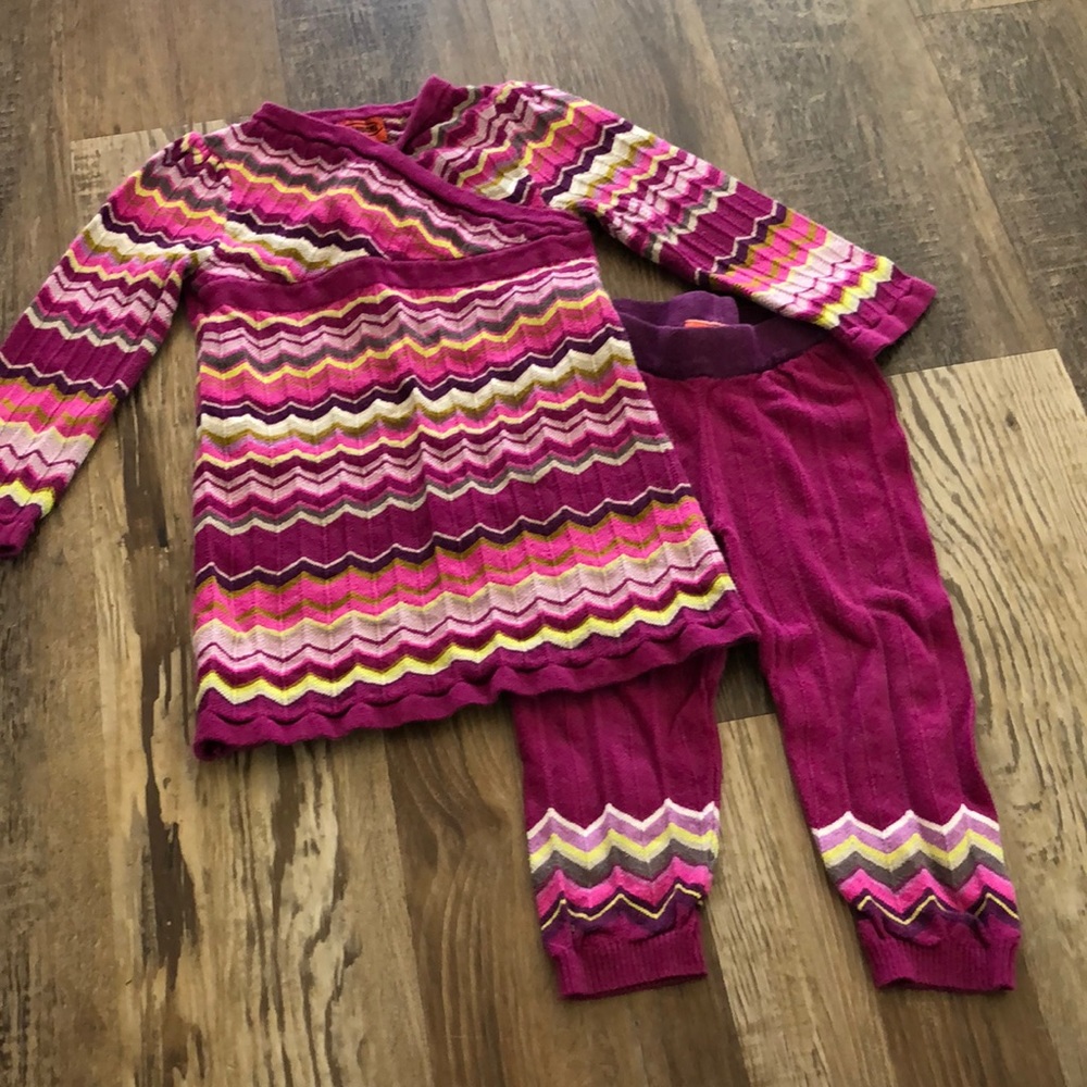Missoni designer chevron dress and leggings 18-24 months
